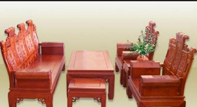 Bộ bàn ghế gỗ hương đẹp